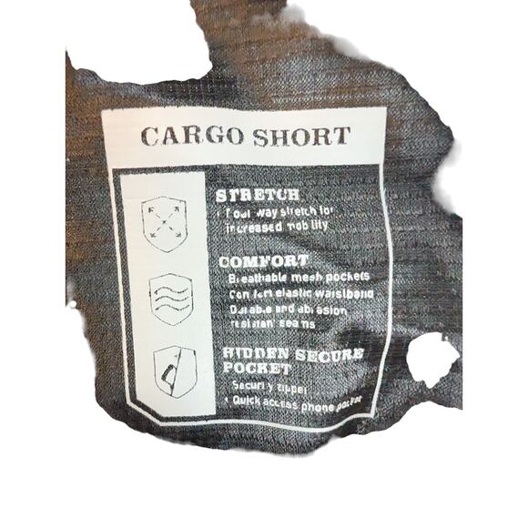 Mens Orvis Black 4 way Stretch 9" Inseam Cargo Short with Belt Sz 36 NWOT Dad - Picture 8 of 9